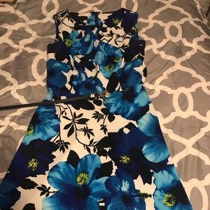 Blue floral dress